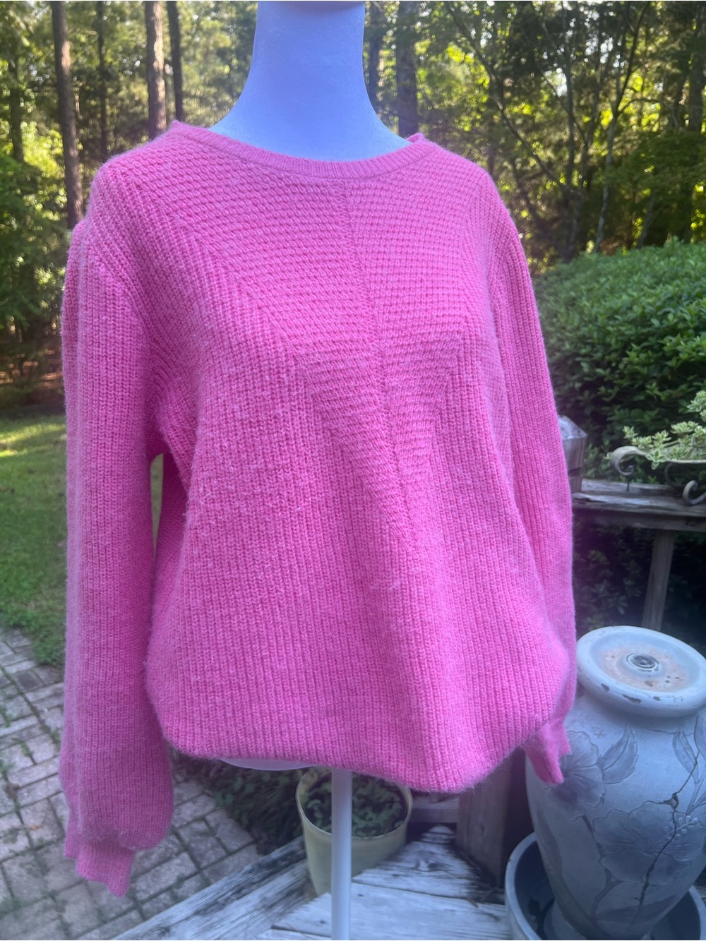 Jess Lea Hot Pink Oversized Knit Sweater XL